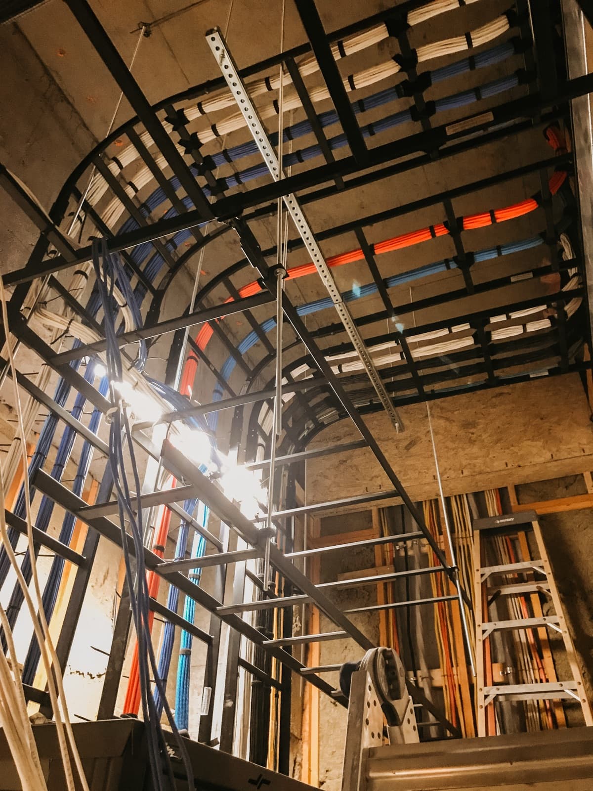 Neatly run and managed structured wiring for a large home