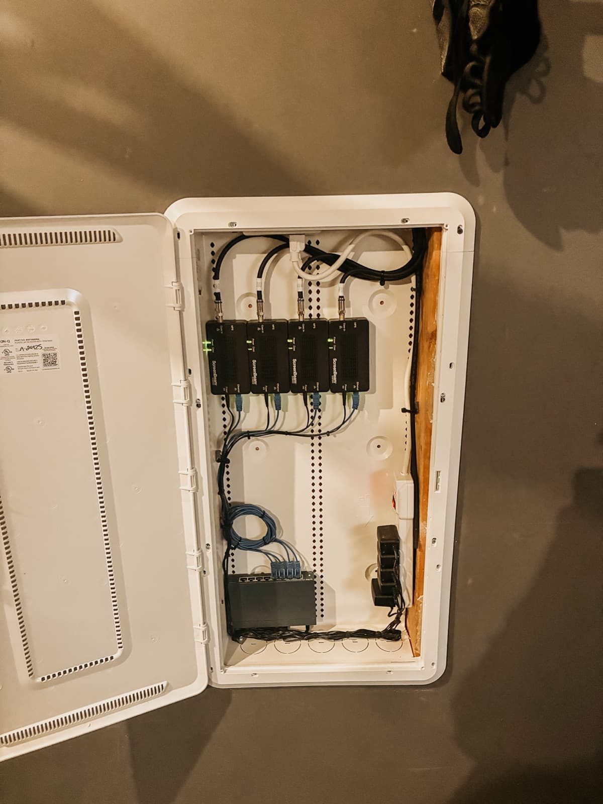 Network installation using ethernet over coax for hardwired access points